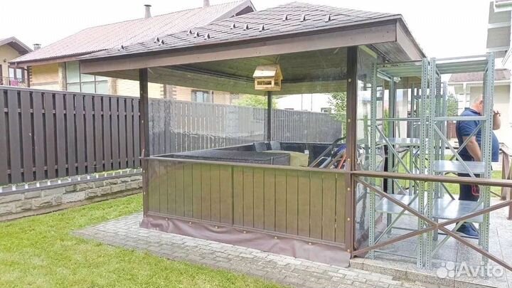 Мягкие окна для беседки