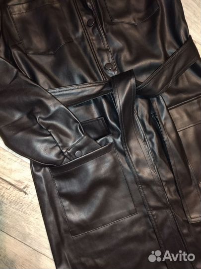 Платье пиджак, экокожа