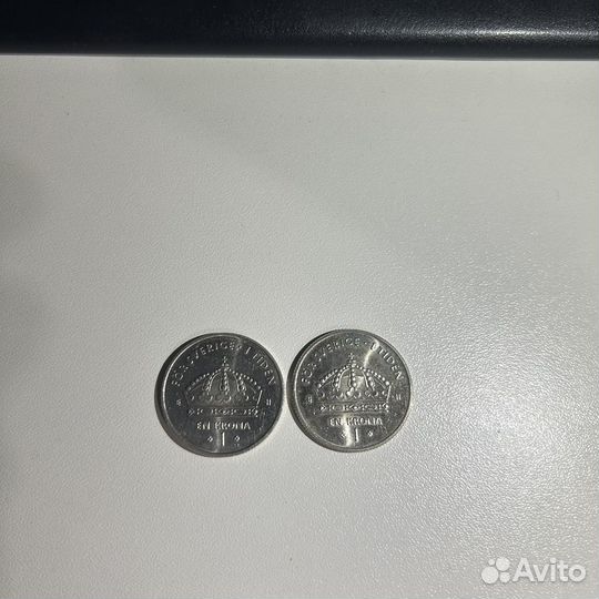 Монета 1 krona карлxviгустав