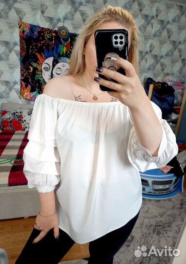 Блузки 50 52 54 56 большой размер