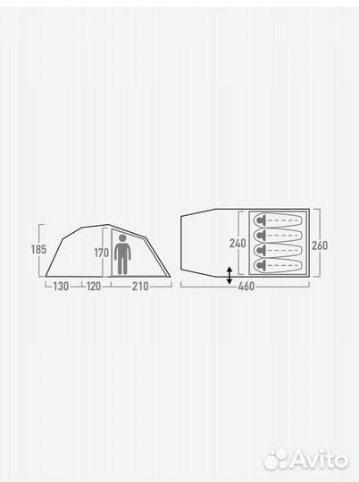 Палатка 4-местная Outventure Trenton 4