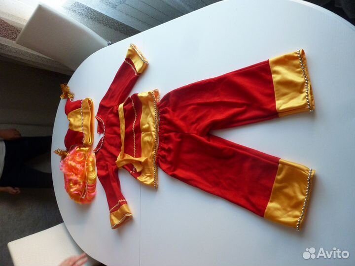 Новогодний маскарадный костюм клоун петрушка