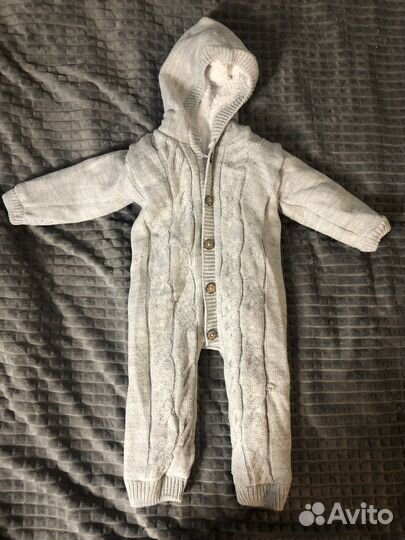 Вязаный теплый комбинезон Dishi 74-80р