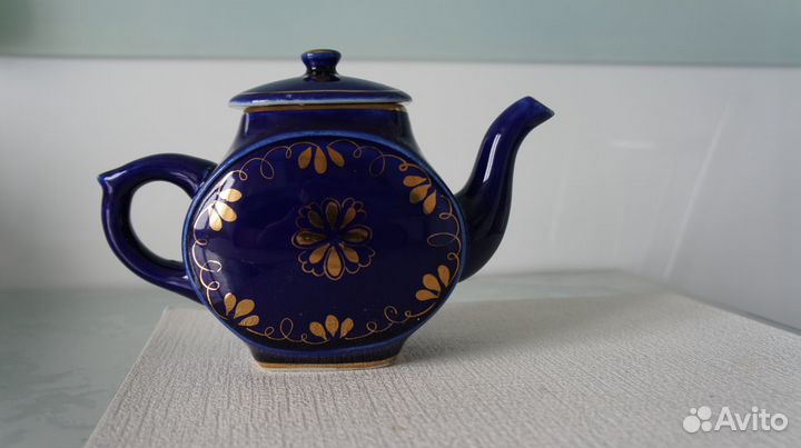 Заварник - чайник. Фарфор, СССР, гжель