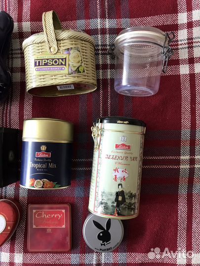 Железная банка для декупажа или для хранения