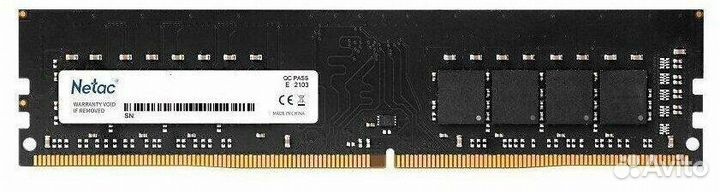 Оперативная память dimm DDR4 PC4-25600 Netac ntbsd4P32SP-08J, 1х8 Гб, 1.2 В Кол-во модулей: 1, часто
