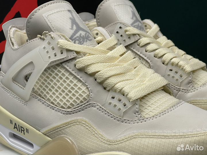 Nike air jordan 4 off whiteнийки кроссовки 4