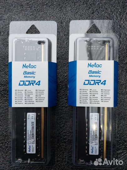 Комплект из 2 шт- DDR4 Netac 8Gb 3200 MHz