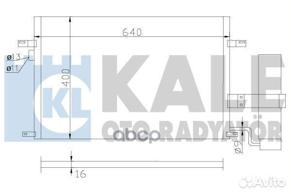 Радиатор кондиционера chevrolet lacetti / nubir