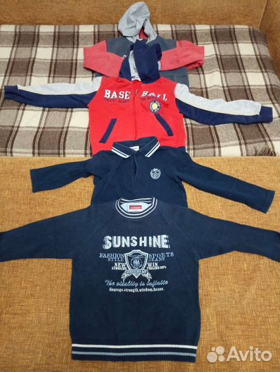 Толстовки на мальчика 4-6 лет