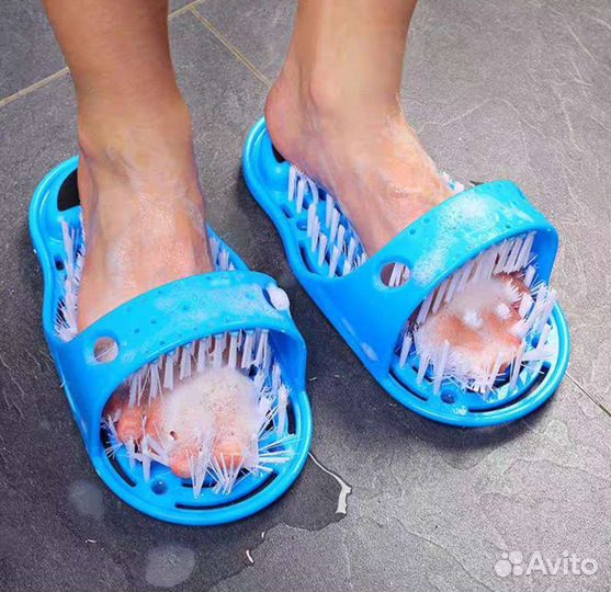 Тапочки щетки для мытья ног, массажные