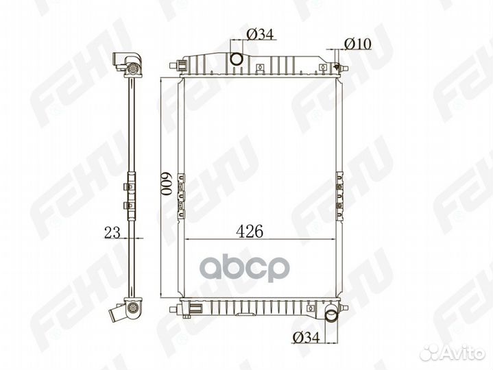 Радиатор охлаждения (сборный) Chevrolet Aveo (0