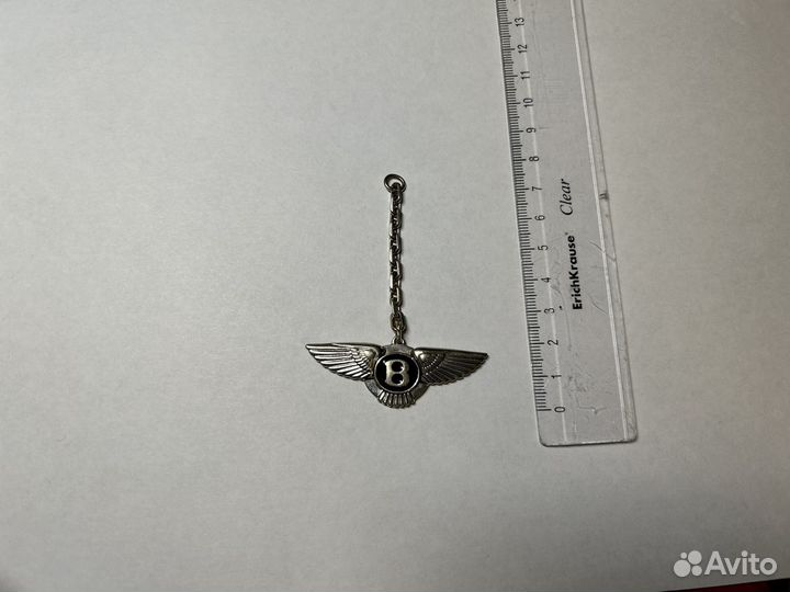 Брелок Bentley, белое золото