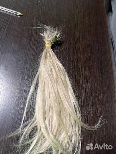 Волосы для наращивания 30 см блонд