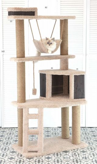 Домик для кошки с когтеточкой