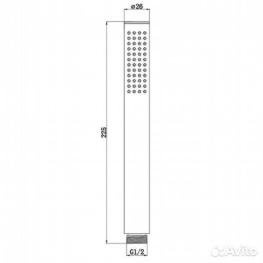 Душевая лейка whitecross Y micro-GL золотой