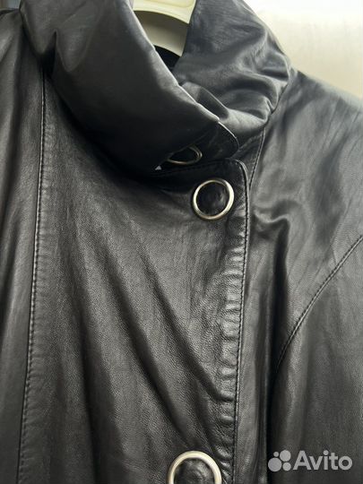 Кожаный плащ s-m
