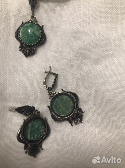 Кулон серьги винтаж комплект