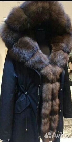 Парка женская зимняя с натуральным мехом 40