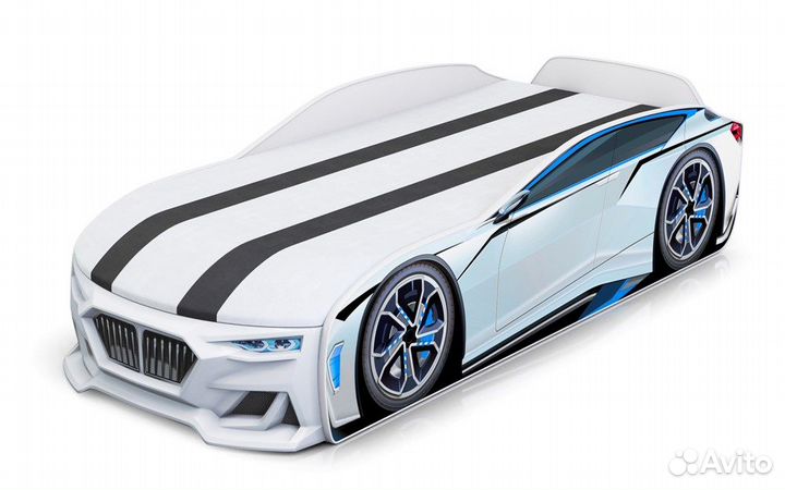 Кровать-машина Boxter New белая