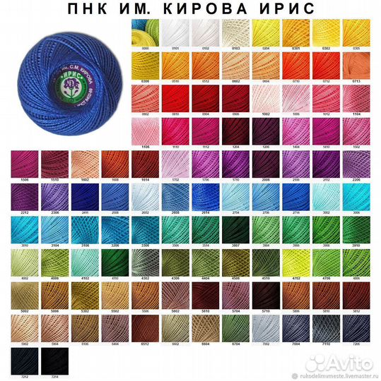 Нитки Ирис хлопок 25гр (1993г)