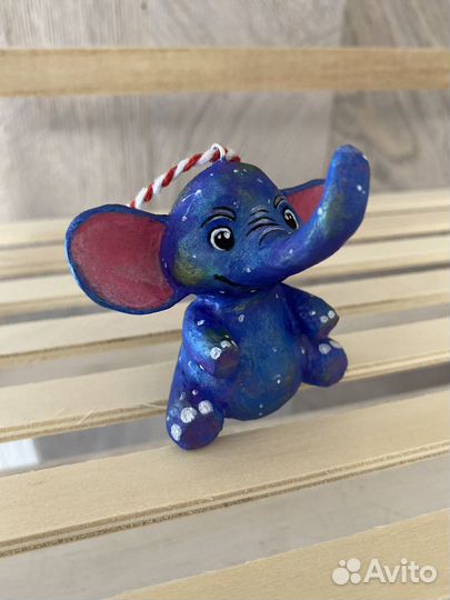 Елочная игрушка «Космический слоник»