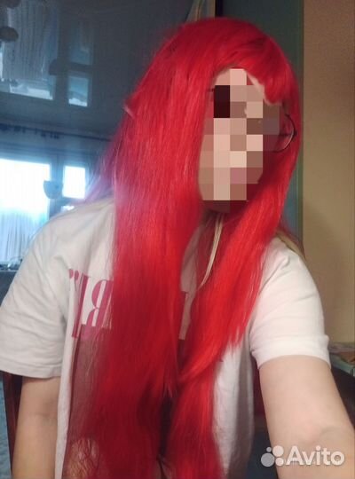 Парик красный