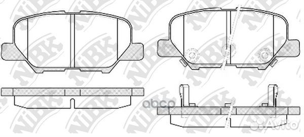 Колодки тормозные дисковые PN25003 NiBK