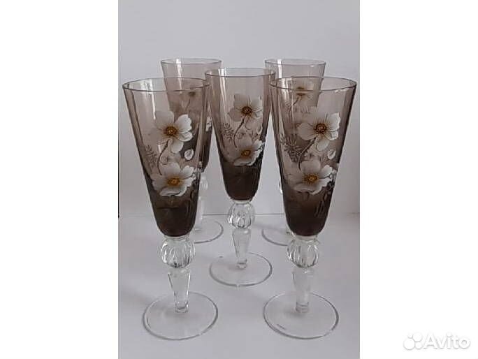 Бокалы цветное стекло В. Муратов СССР