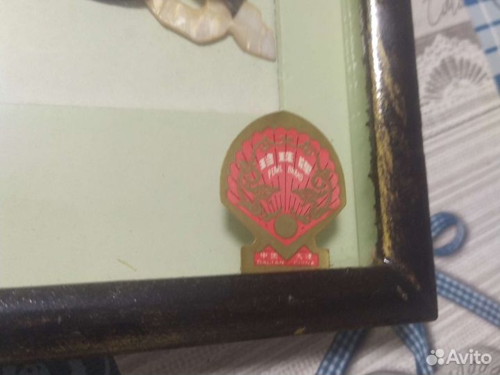 Картина из перламутра 1980г китай
