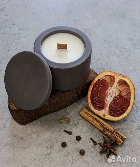 Подсвечник из гипса/ бетона