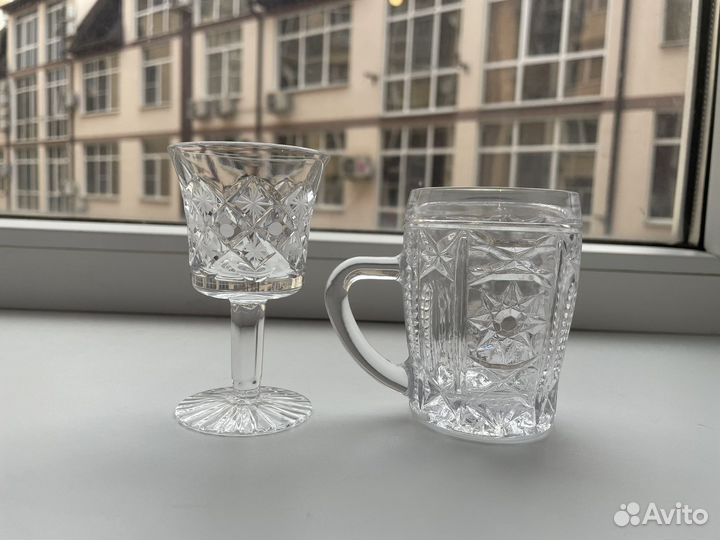 Хрустальные рюмочки и кружки СССР