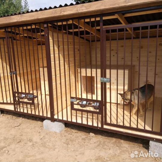 Вольер для собак. Будка. Вольер уличный