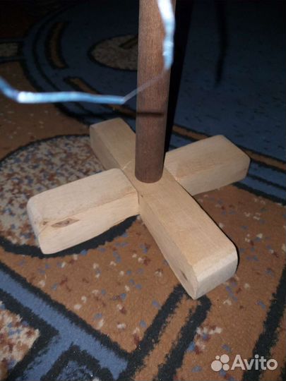 Ёлочка СССР 90 см на деревянной подставке