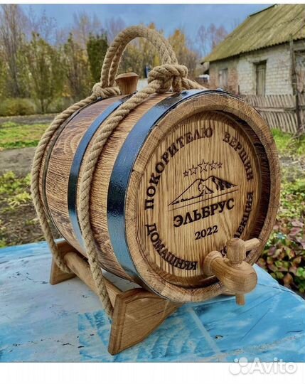 Дубовая бочка 10 литров (доставка в Сочи)