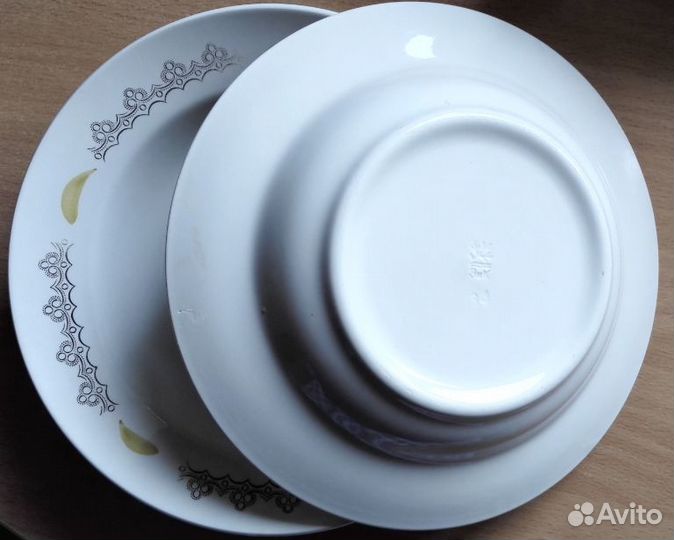 Тарелки Суповые З.и.К. Конаково Фаянс 8 шт 1974