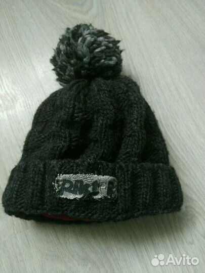 Шапка зимняя, вязанная, теплая для мальчика