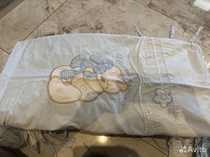 Комплект в кроватку бортики с пододеяльник