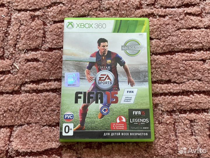 Диск на xbox 360 FIFA 15