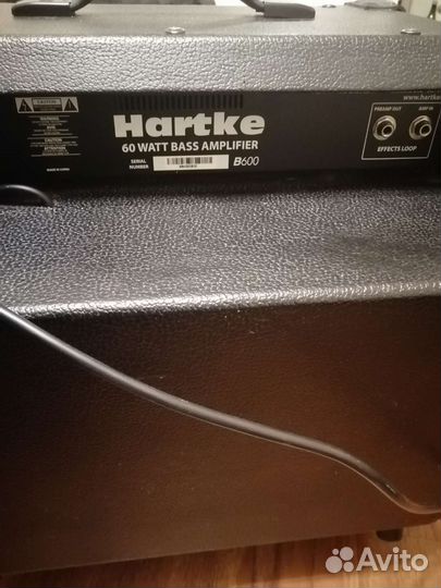 Басовый комбоусилитель hartke b600, 60 ватт