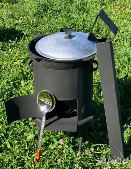 Усилиная Печь под казан 8-10 литров 3 мм сталь