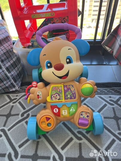 Ходунки каталка fisher price собака