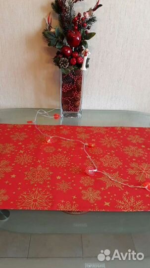 Скатерть новогодняя/дорожка для стола новогодняя