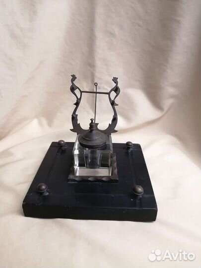 Письменный набор с чернильницей старинный