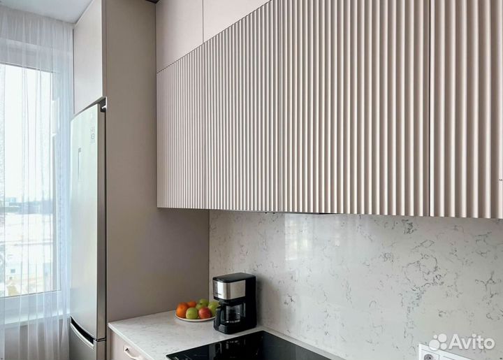 Кухня Розово-Алая на заказ с гарантией