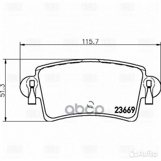 Колодки тормозные дисковые зад PF0971 Trialli