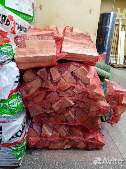 Дрова березовые в сетках