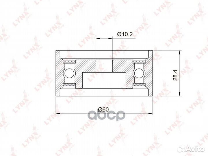 Ролик направляющий ремня грм PB-3013 lynxauto