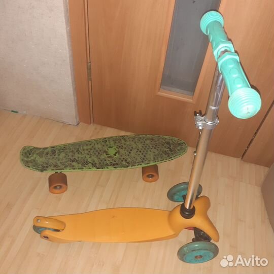 Самокат детский, скейтборд