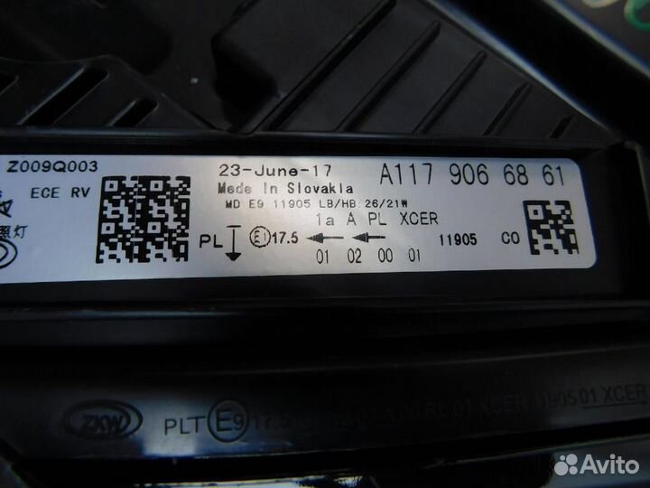 Фара правая Mercedes-Benz CLA-Class